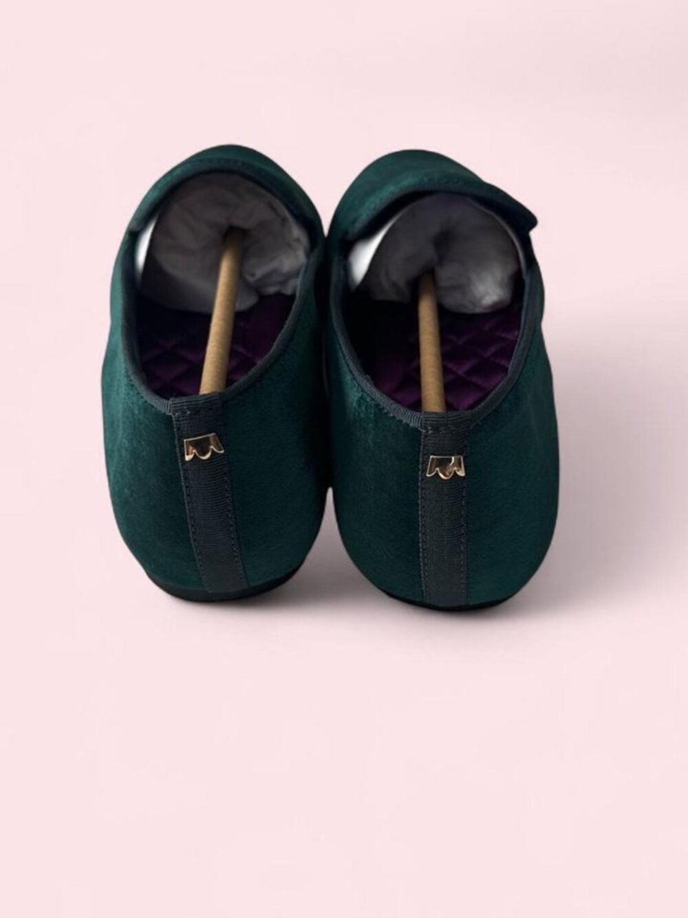 Birdies "The Starling" Green Velvet loafers. - Picture 3 of 8